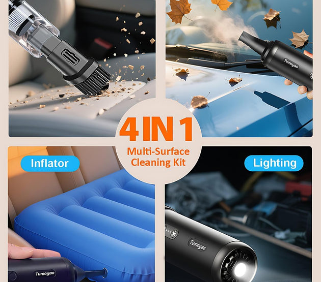 Car Vacuum Portable Cordless, 21000PA Handheld High Power Suction & Blower, Small Cordless Handheld Vacuum Cleaner for Car, Home, Office