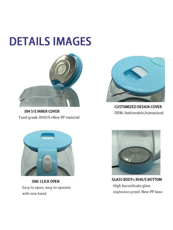 Hot Sale, Wholesale, High-Quality Red Electric Kettle for Hot Water, Household Electric Kettle