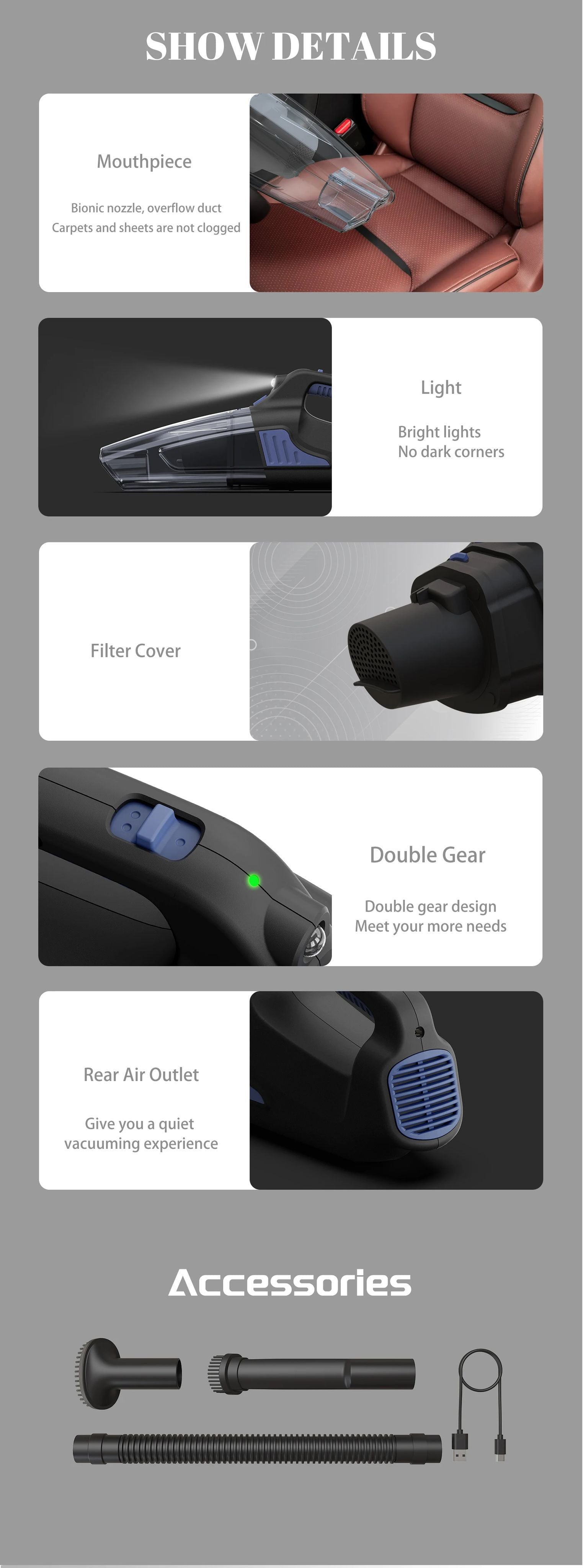 Portable Handheld Cordless Vacuum Cleaner