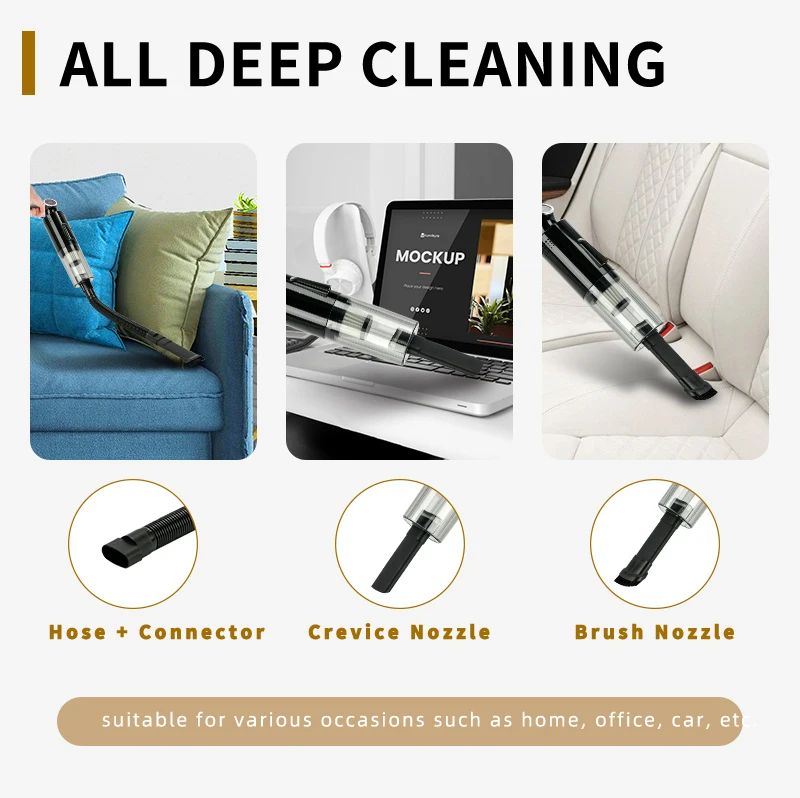 Best Seller, 2025 Portable Wireless Vacuum Cleaner 4 in 1 with Backlight