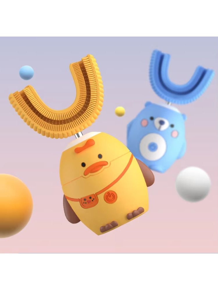 Private Label Teeth Whitening Smart Sound U-shaped Electric Toothbrush for Children