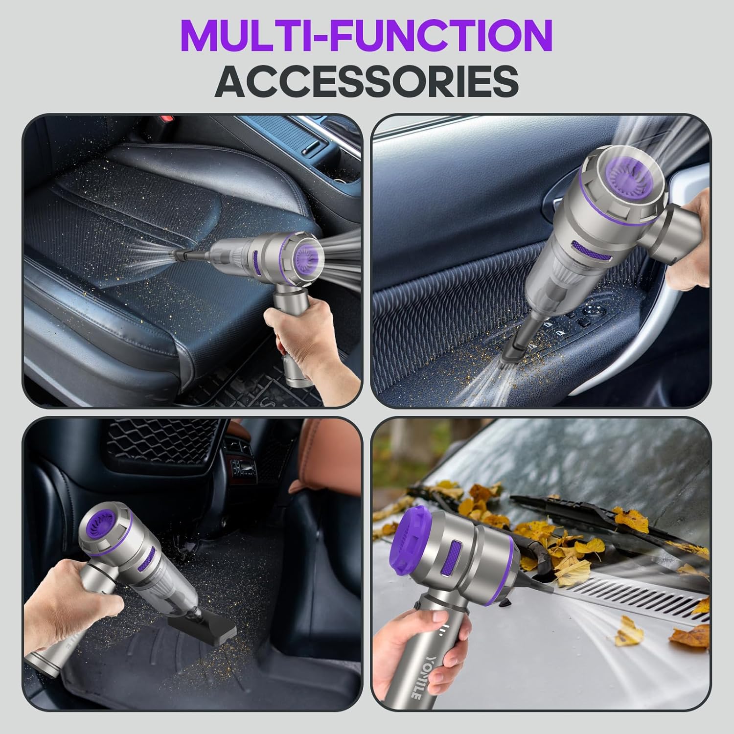 Electric air Duster - 2 in 1 210000RPM Brushless Air Duster & 21000PA Car Vacuum 9000mAh Battery Air Blower Wireless Handheld Vacuum for Car,Office and Home
