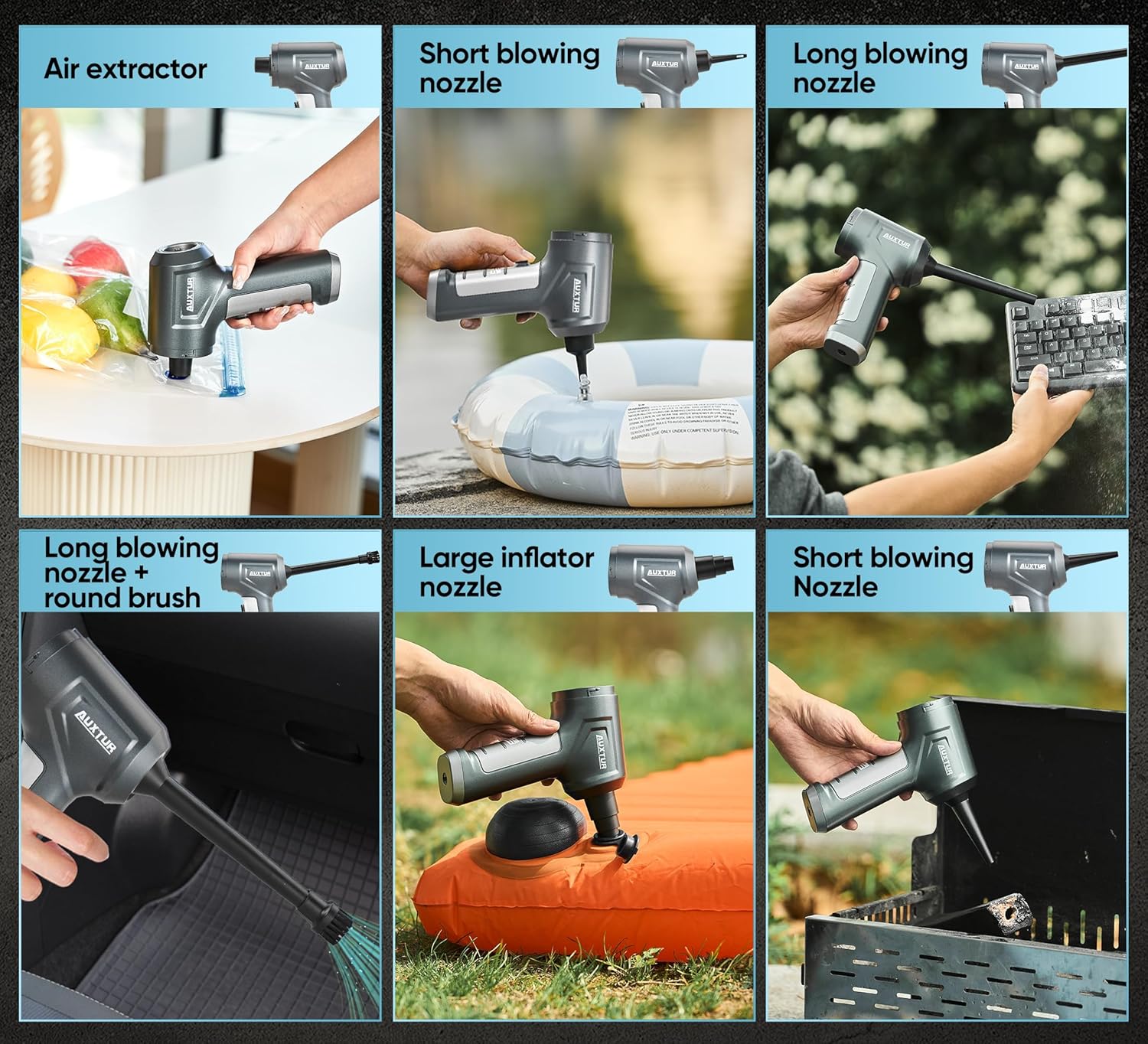 Car Vacuum Cleaner Portable Cordless 15000PA Brushless Motor|Handheld Vacuum Rechargeable 5200mAh Mini Car Vacuum with Super Endurance for Home and Desktop,SW101GREY