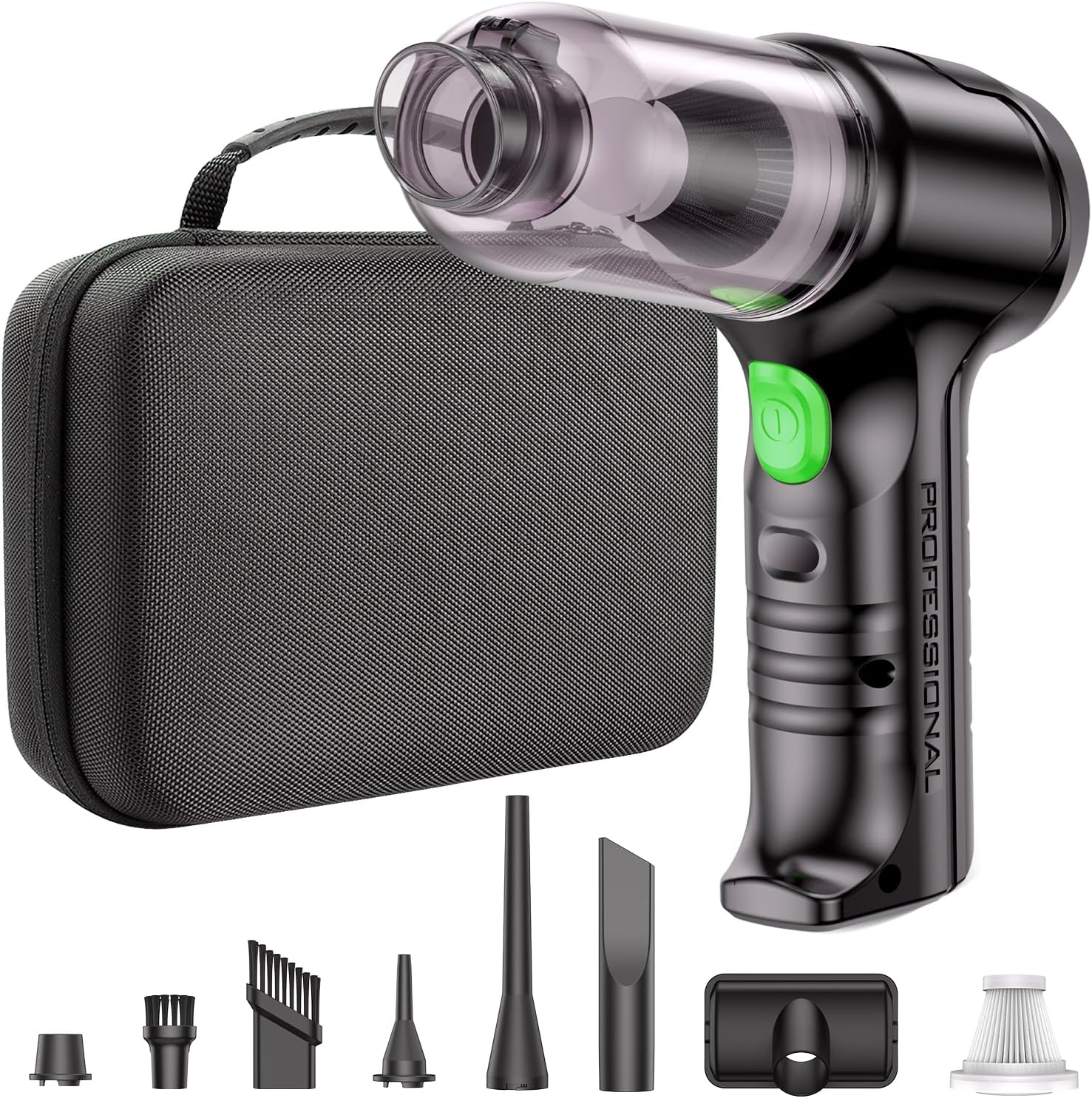 SEALIGHT Car Vacuum Portable Cordless, 22000PA Mini Vacuum Cleaner and Air Duster, 4 in 1 Hand Held Vacuum with Car Accessories, Cordless Vacuum Cleaner for Car, Pet, Home, Office