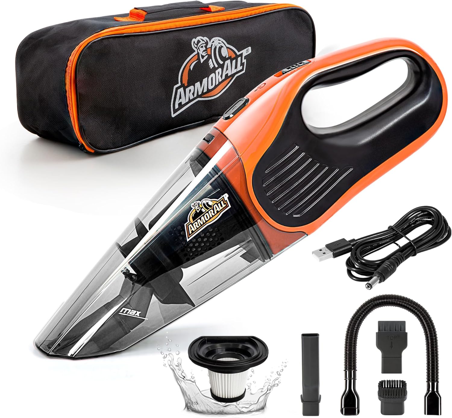 Armor All AA12V2 0903 Car Vac, Compact, Orange