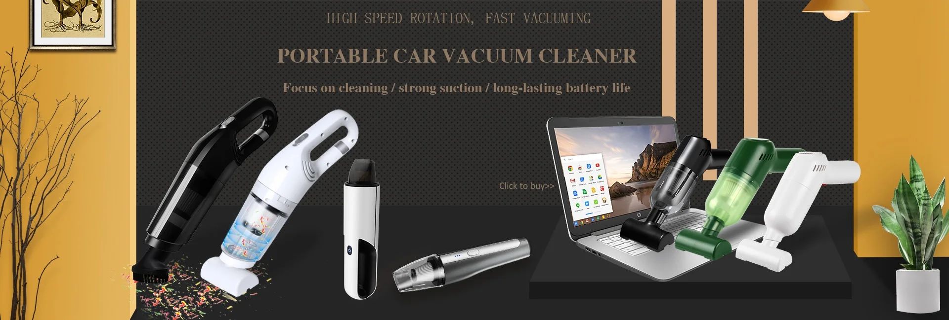 Handheld Vacuum Vacuum that can be charged using a wireless portable vacuum