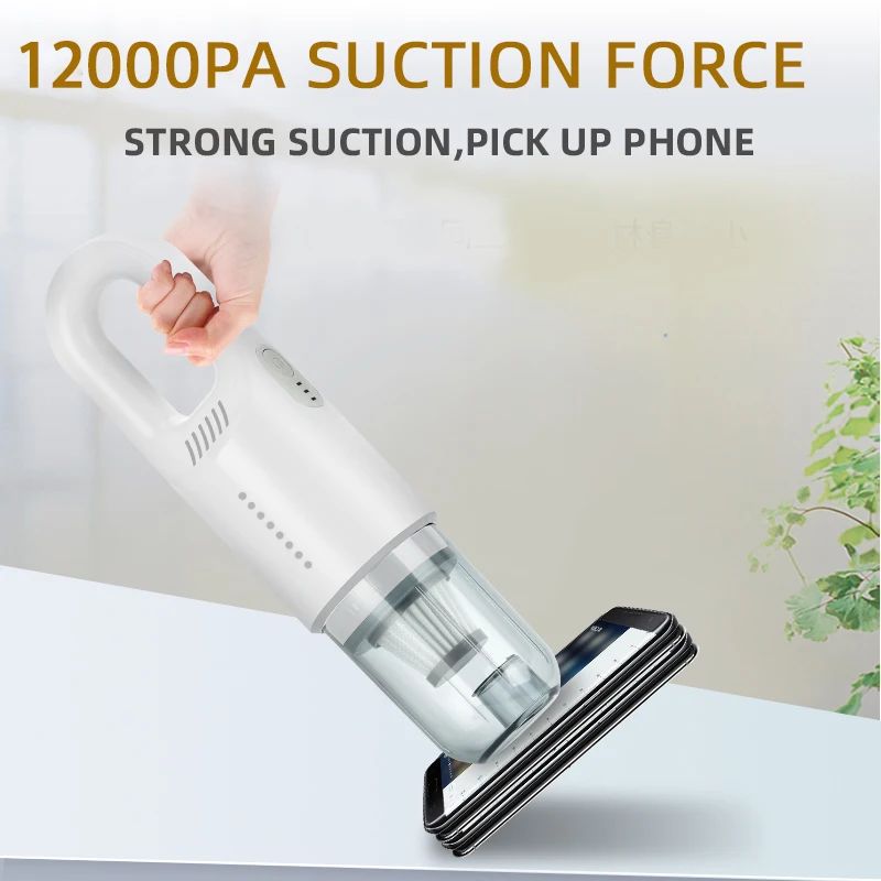 QUANLV Vacuum Car Vacuum Cleaner, 12000 Pa, Handheld Vacuum Cleaner for Dry and Wet Cleaning, Brushless Electric Motor, Handheld Cordless, 12 kPa, 11.1 V