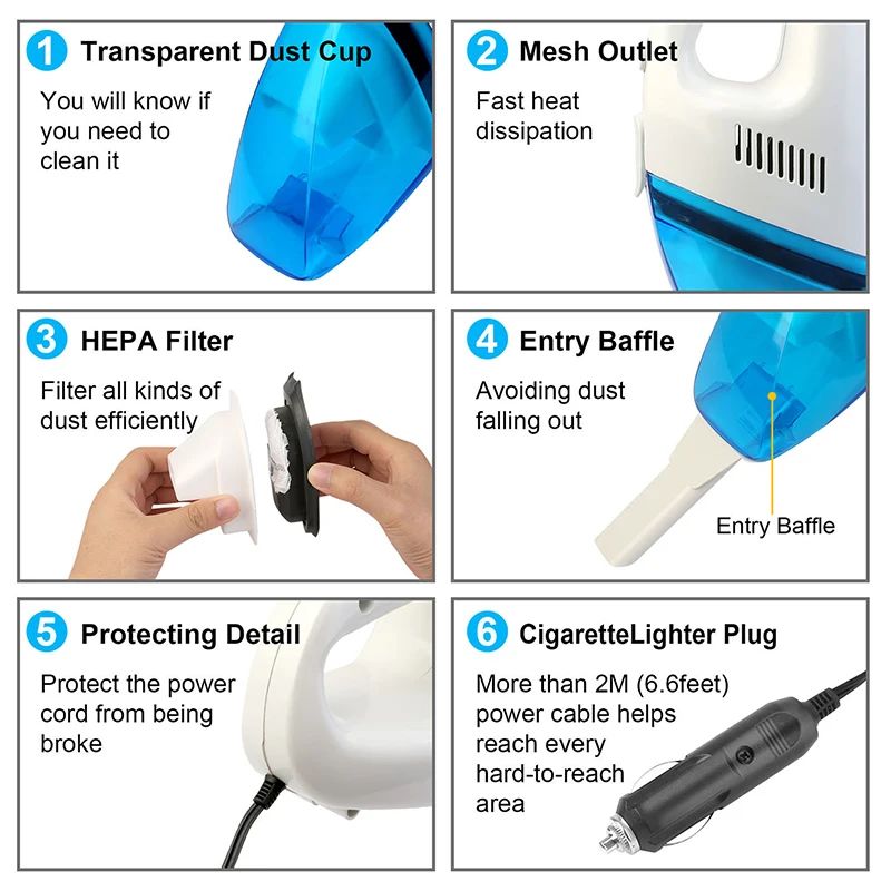 Powerful Handheld Steam Vacuum Cleaner for Carpets, Car, and household