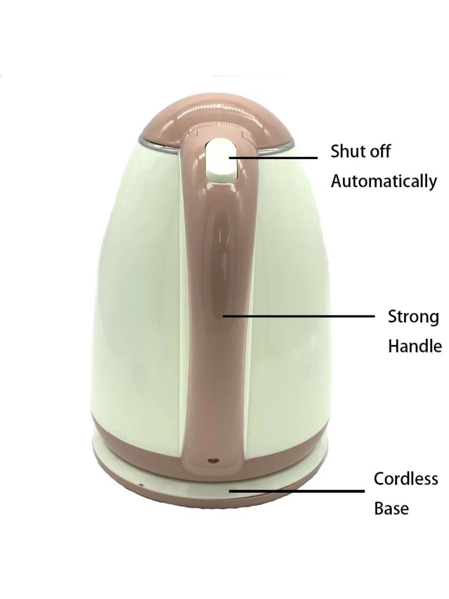 Home Electric Heater, 1500W Power, 1.8L Capacity, Stainless Steel, Suitable for Hotel Use