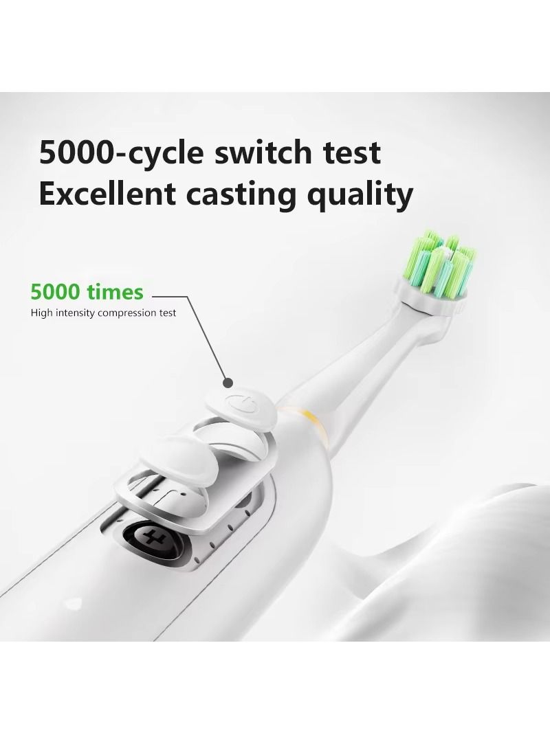 Electric toothbrush with a luminescent display contains 3 rotation modes, 2000 milliamps with sound waves used in daily portable soft-bristle boxes.