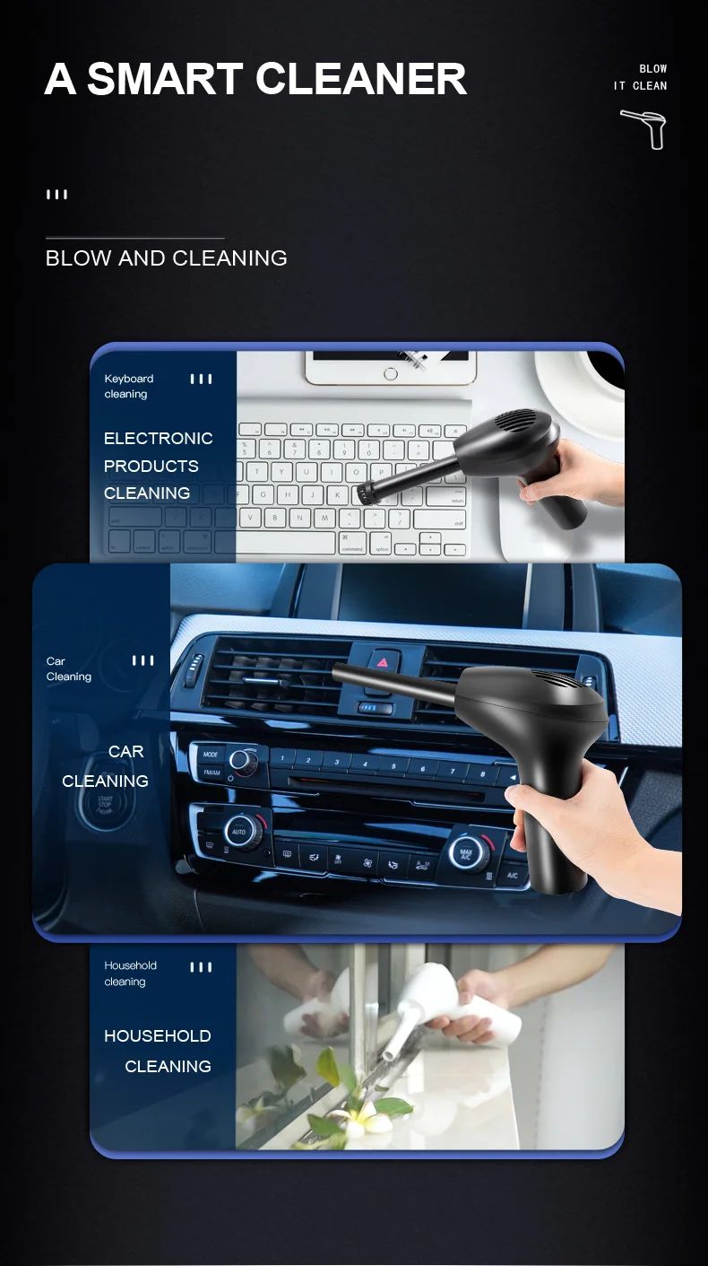 High-quality brushless electric blower for vacuum cleaner, keyboard, and car application