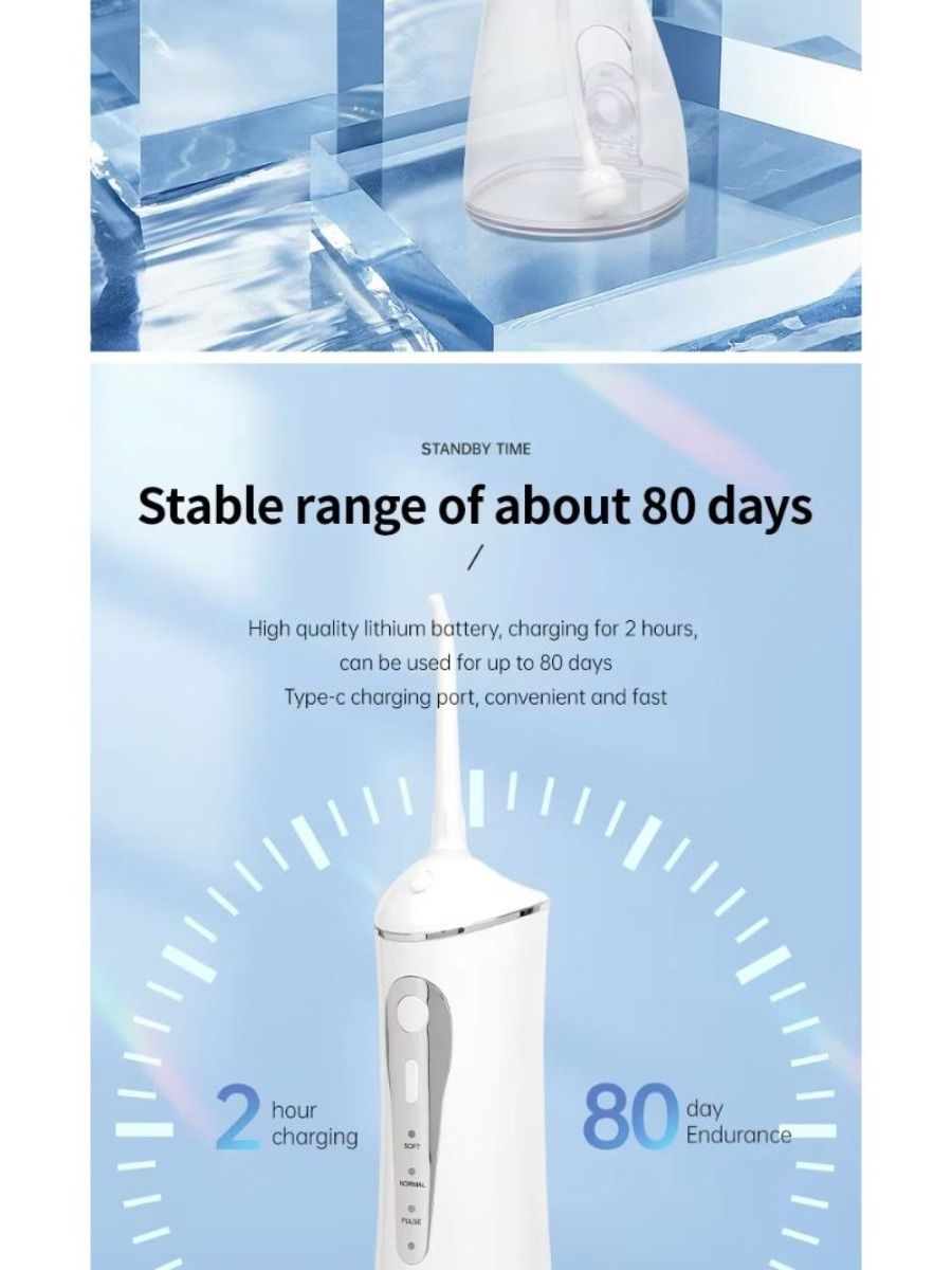 New Arrival, Best Seller, Smart Dental Portable Electric Water Jet Flosser, Best Quality, Teeth Cleaning Flosser
