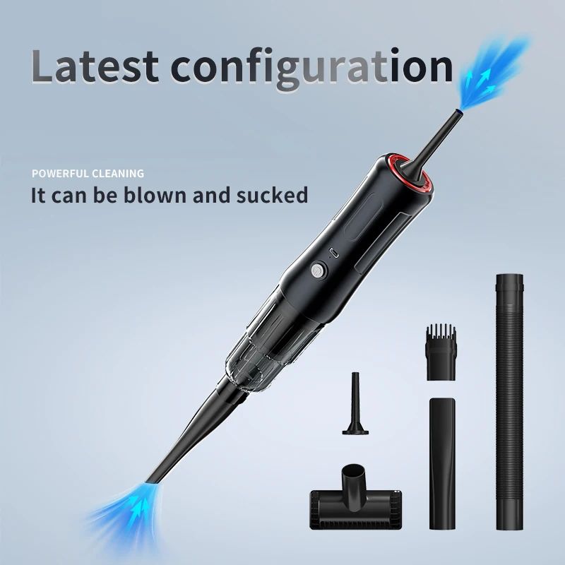 Small Portable Dual-purpose USB Vacuum Cleaner with Handle for Wet and Dry Cleaning