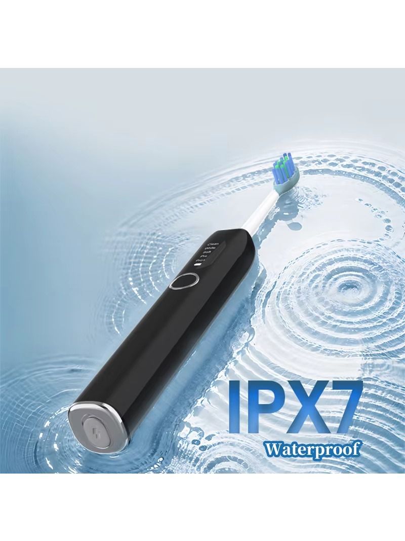 USB charges a portable electric toothbrush for adults, containing 2 toothbrush heads and 5 operating modes.