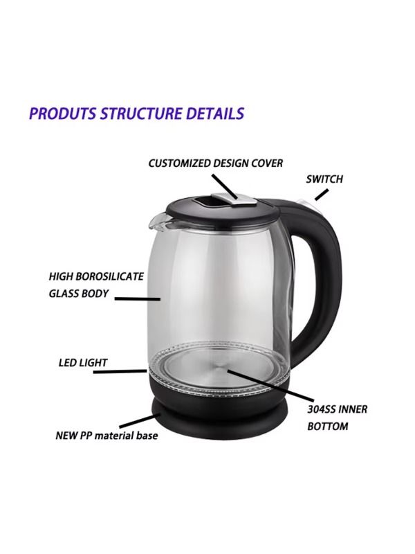 New Chinese design 1.8L electric thermal kettles with heat function