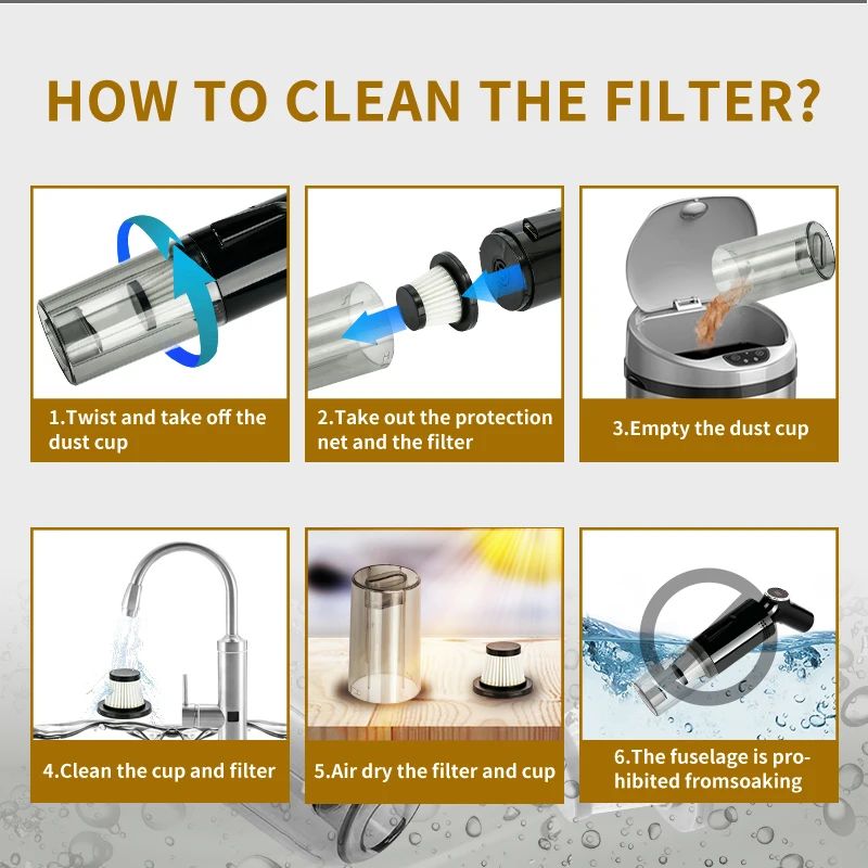 Best Seller, 2025 Portable Wireless Vacuum Cleaner 4 in 1 with Backlight