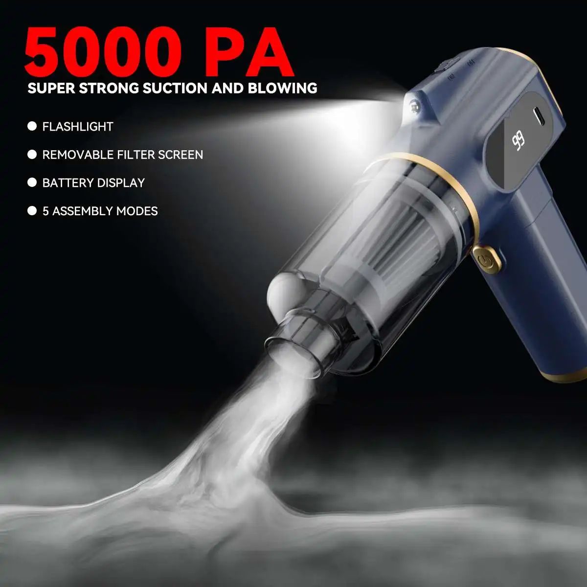 Portable Super Suction 5500pa Rechargeable Mini Vacuum Cleaner