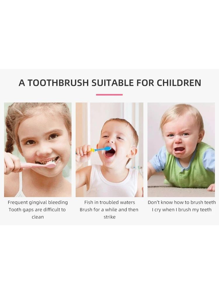 Private Label Teeth Whitening Smart Sound U-shaped Electric Toothbrush for Children