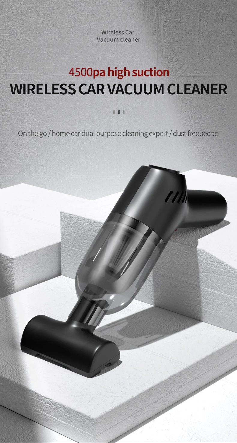 Handheld Vacuum Vacuum that can be charged using a wireless portable vacuum
