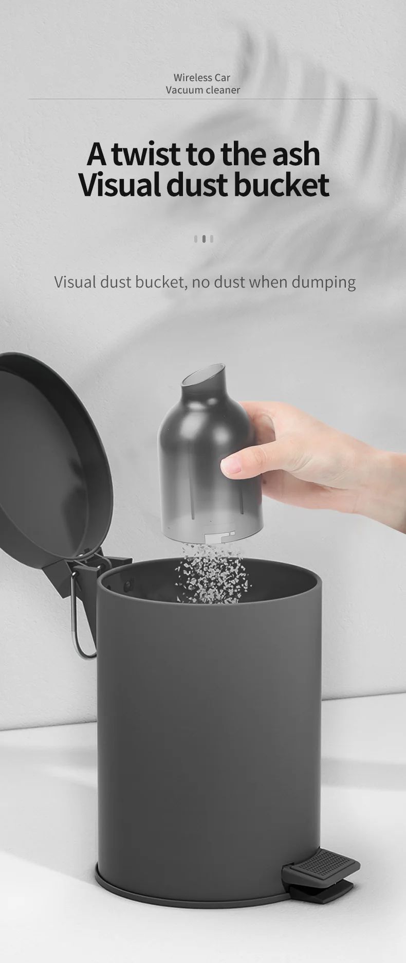 Handheld Vacuum Vacuum that can be charged using a wireless portable vacuum