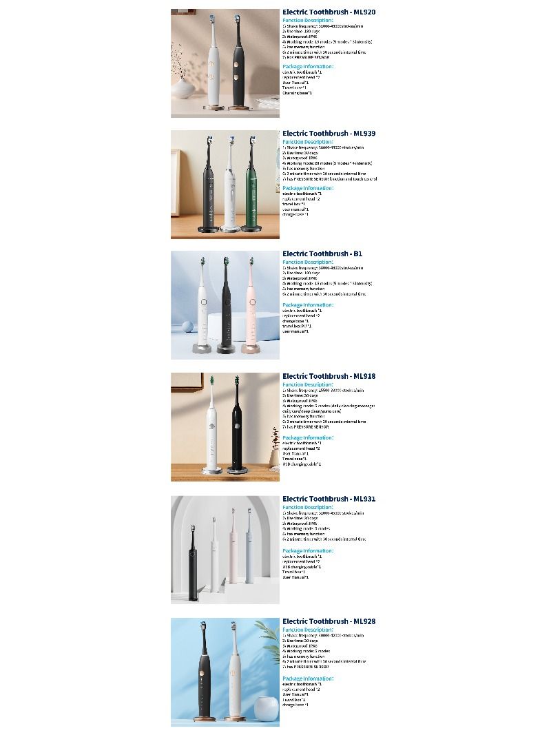 Three modes of sound wave electric toothbrush 8800 RPM