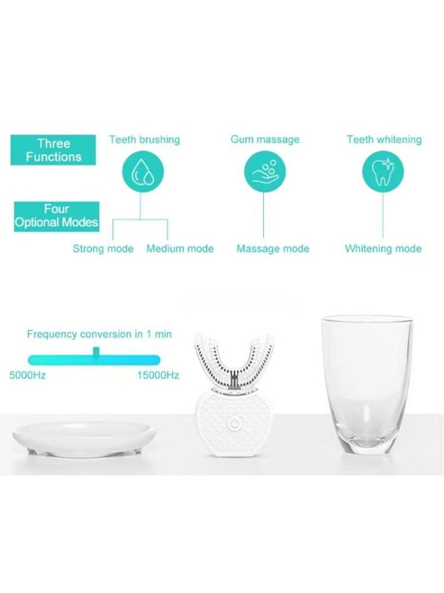 Hot Sale 360 Degree U-Shaped Automatic Silicone Electric Toothbrush