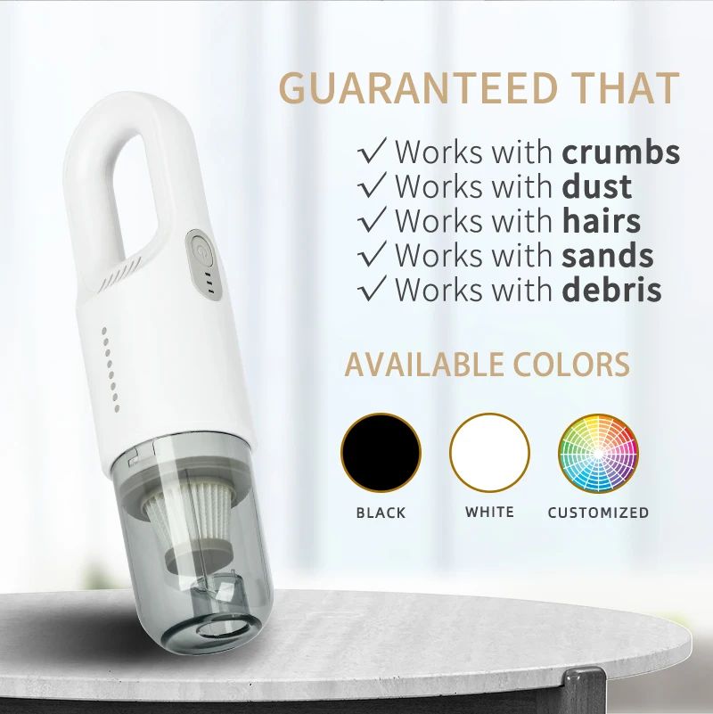 QUANLV Vacuum Car Vacuum Cleaner, 12000 Pa, Handheld Vacuum Cleaner for Dry and Wet Cleaning, Brushless Electric Motor, Handheld Cordless, 12 kPa, 11.1 V