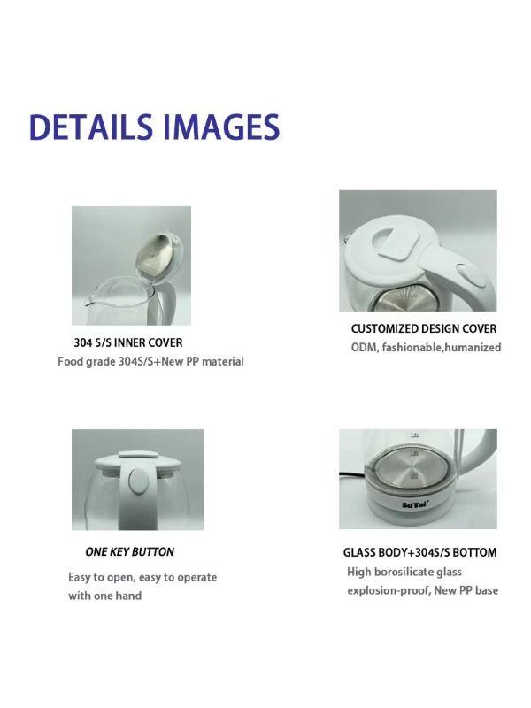 New Chinese design 1.8L electric thermal kettles with heat function