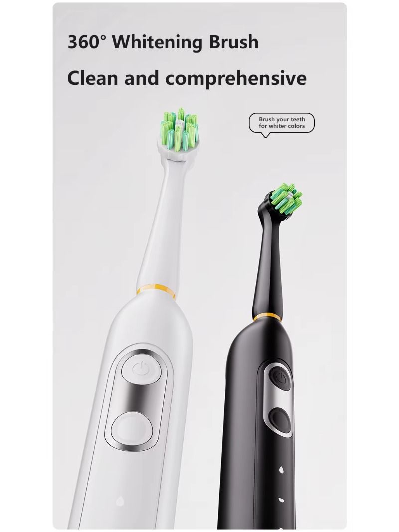 Electric toothbrush with a luminescent display contains 3 rotation modes, 2000 milliamps with sound waves used in daily portable soft-bristle boxes.