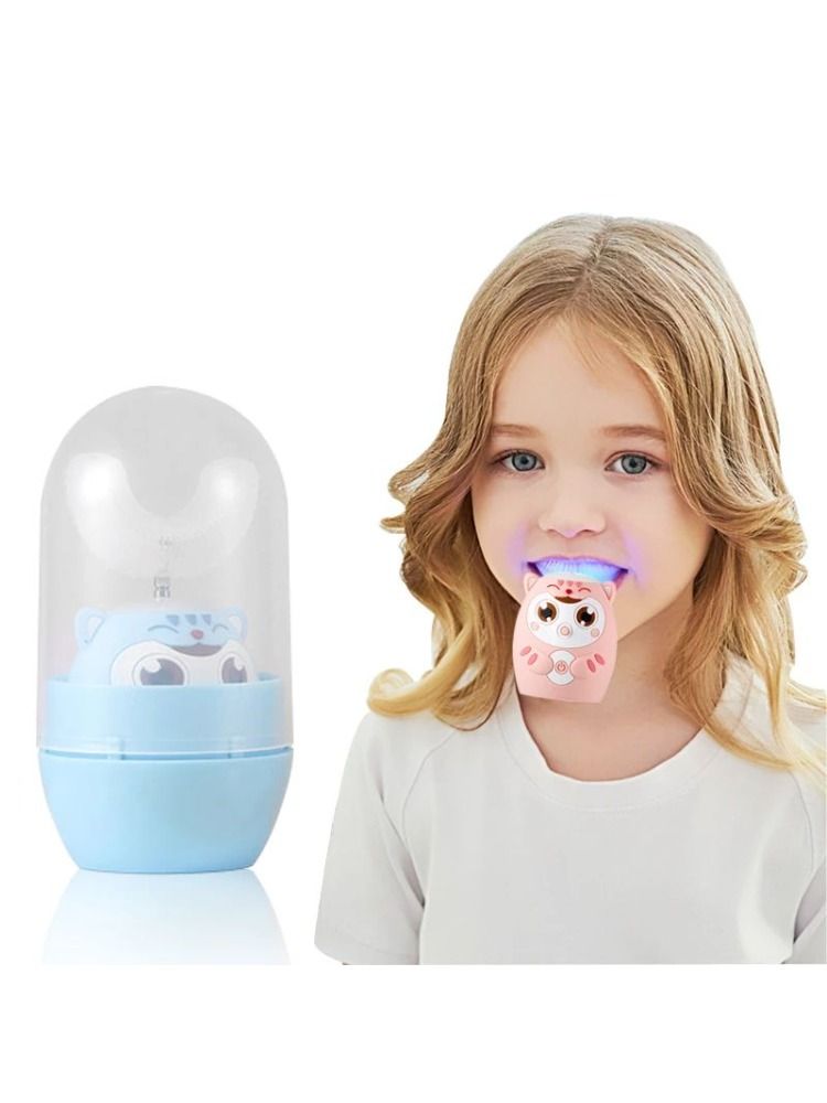Private Label Teeth Whitening Smart Sound U-shaped Electric Toothbrush for Children