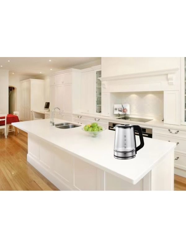 In China, there are low prices for exquisite glass cups with a thermostat, 1.8-liter electric kettle