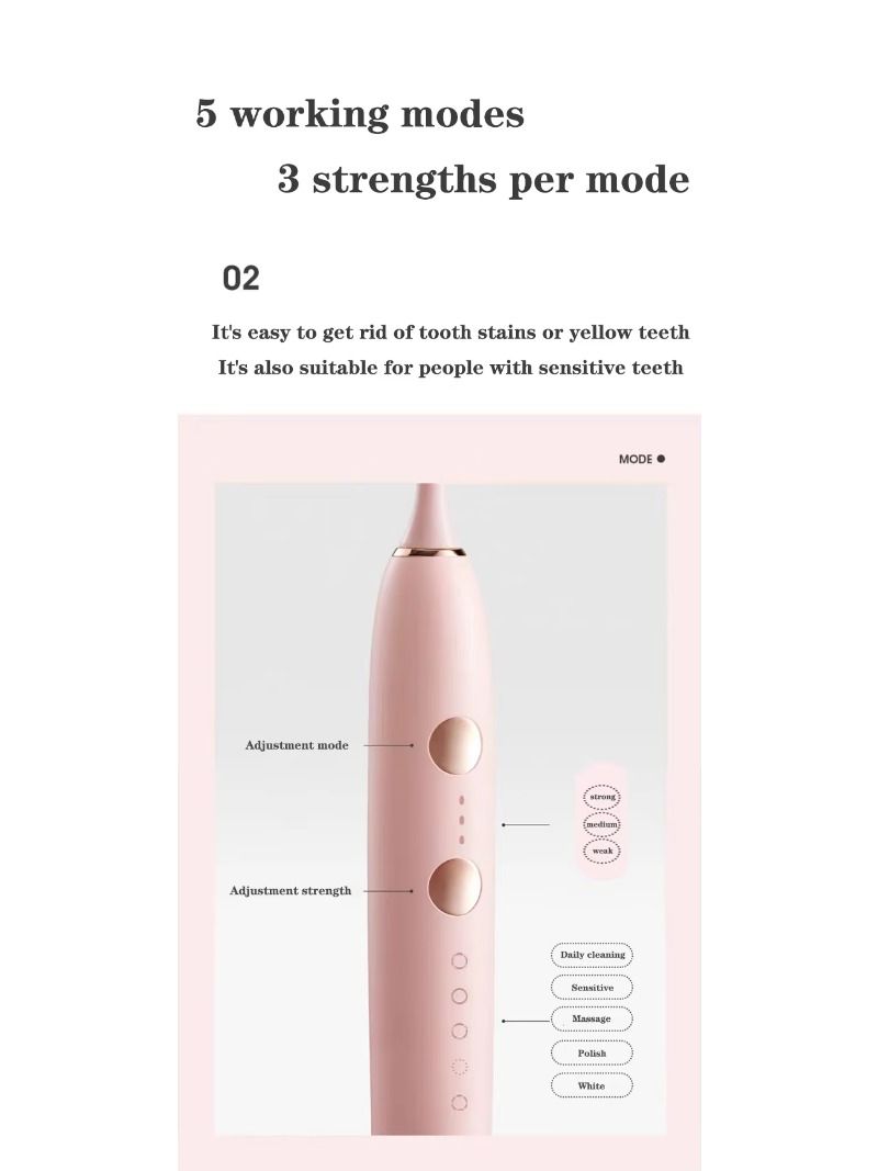 Three modes of sound wave electric toothbrush 8800 RPM