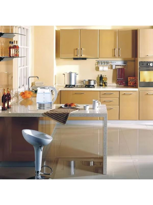 New Chinese burgundy silicon electric kettle, 1.8 L with blue lights