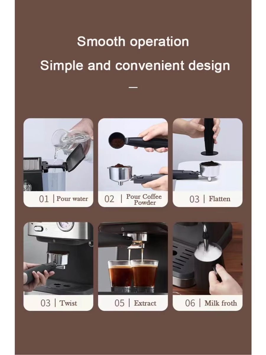 Professional Automatic Coffee Maker Cafetera Cappuccino Cup for Coffee Expresso Coffee Maker for Home Use