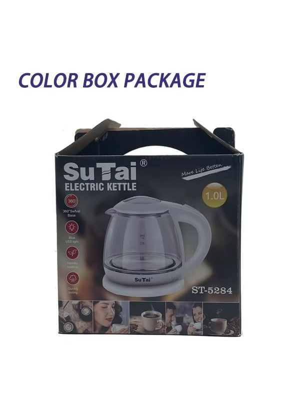 China produces wholesale and retail high-quality glass tea with boiling water electric kettle with heating.