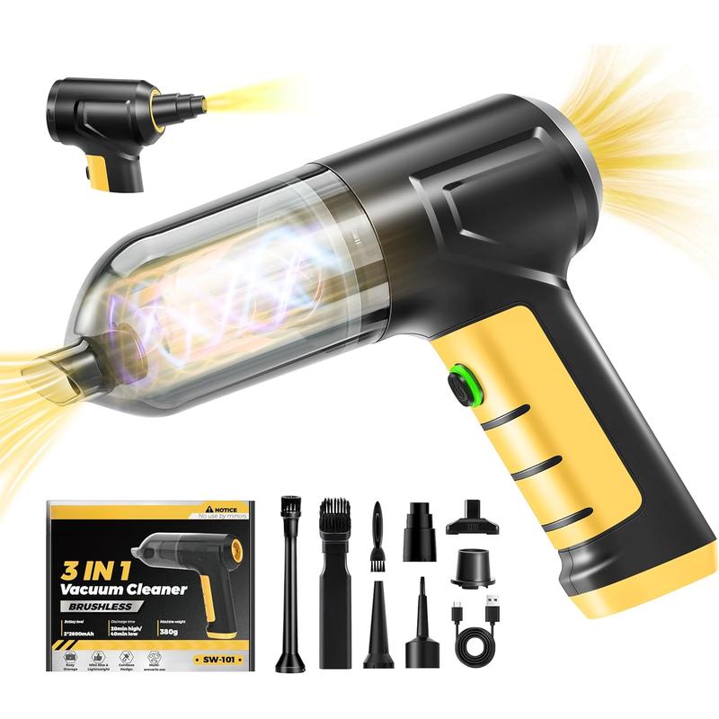 Handheld  Vacuum Cleaner 3 in 1 High Power|15000PA Brushless |Super Suction Portable Vacuum with Super Endurance for  and Home