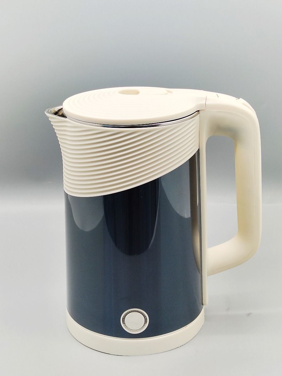 High-quality kitchen appliances 1500-watt electric kettles 1.8 liters colored stainless steel heats up on a wireless base