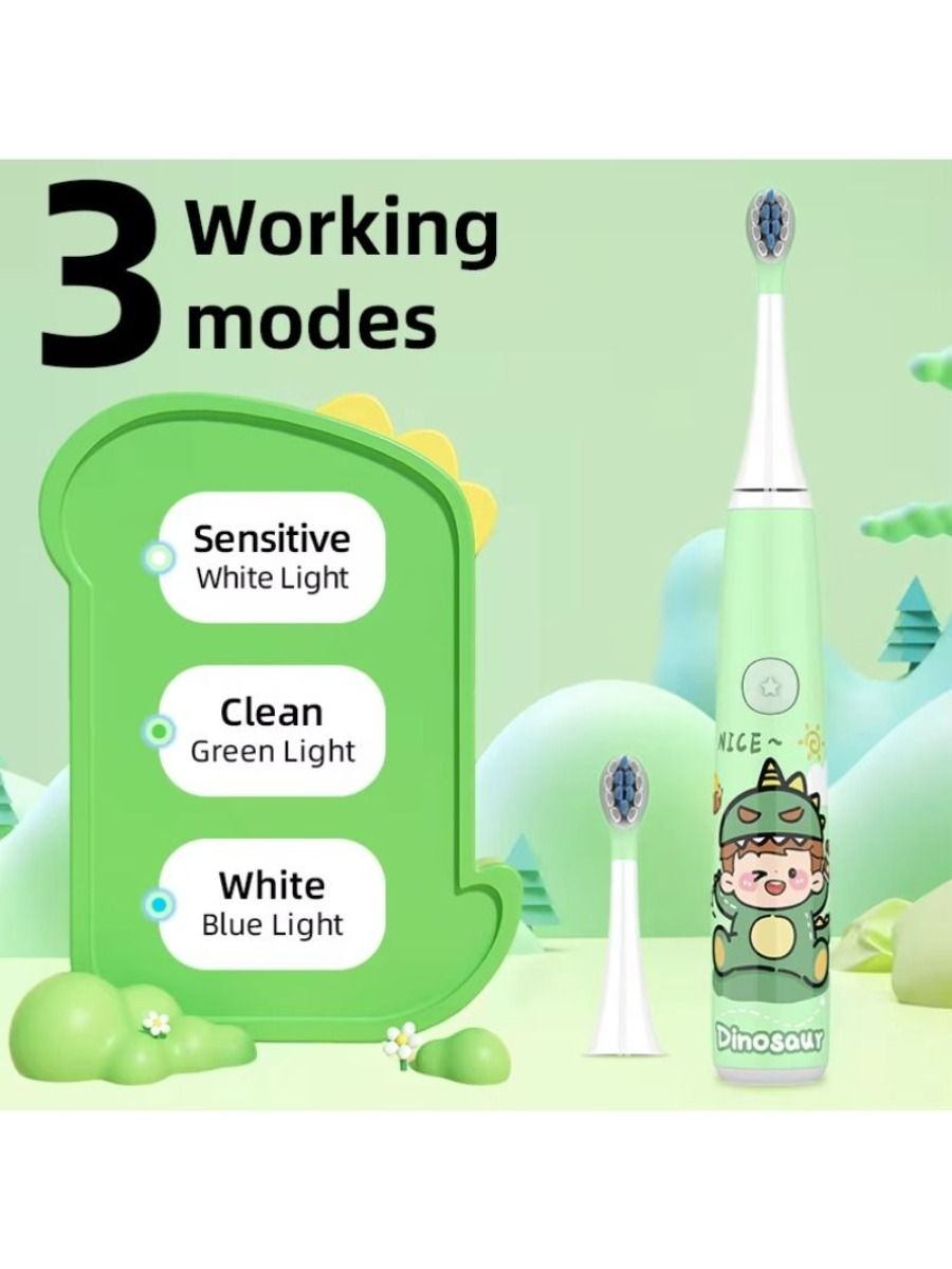 Electric Electric Toothbrush with Waterproof, Waterproof Acoustic Protection for Children from 3 to 13 Years Old