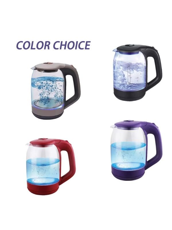 High-quality glass teapot, large capacity 1.8L electronic heater, suitable for families, hotels, and restaurants with temperature control.