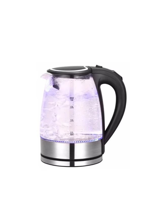 New Chinese burgundy silicon electric kettle, 1.8 L with blue lights
