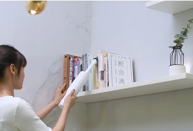 Cordless Desktop Car Vacuum Cleaner Miniature Size with 2500 mAh Battery, Night Light, USB Power Supply, and Drying Function