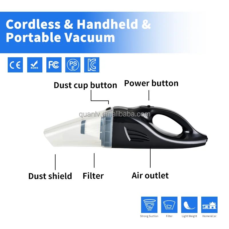 Wholesale, Handheld Wireless Car Vacuum Cleaner with Custom Design, Portable Vacuum Cleaner