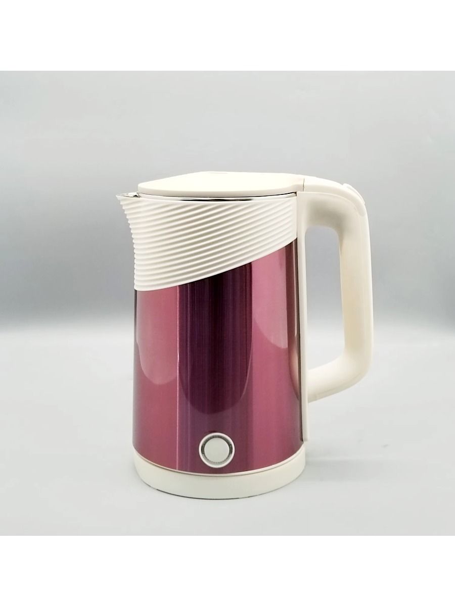 High-quality kitchen appliances 1500-watt electric kettles 1.8 liters colored stainless steel heats up on a wireless base