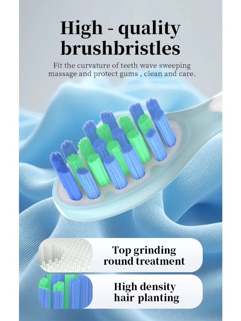 USB charges a portable electric toothbrush for adults, containing 2 toothbrush heads and 5 operating modes.