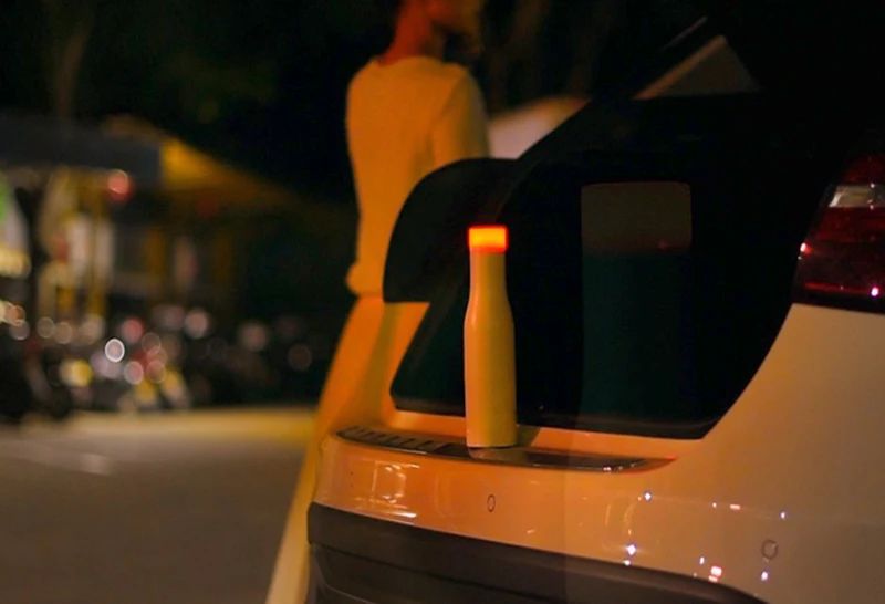 Cordless Desktop Car Vacuum Cleaner Miniature Size with 2500 mAh Battery, Night Light, USB Power Supply, and Drying Function