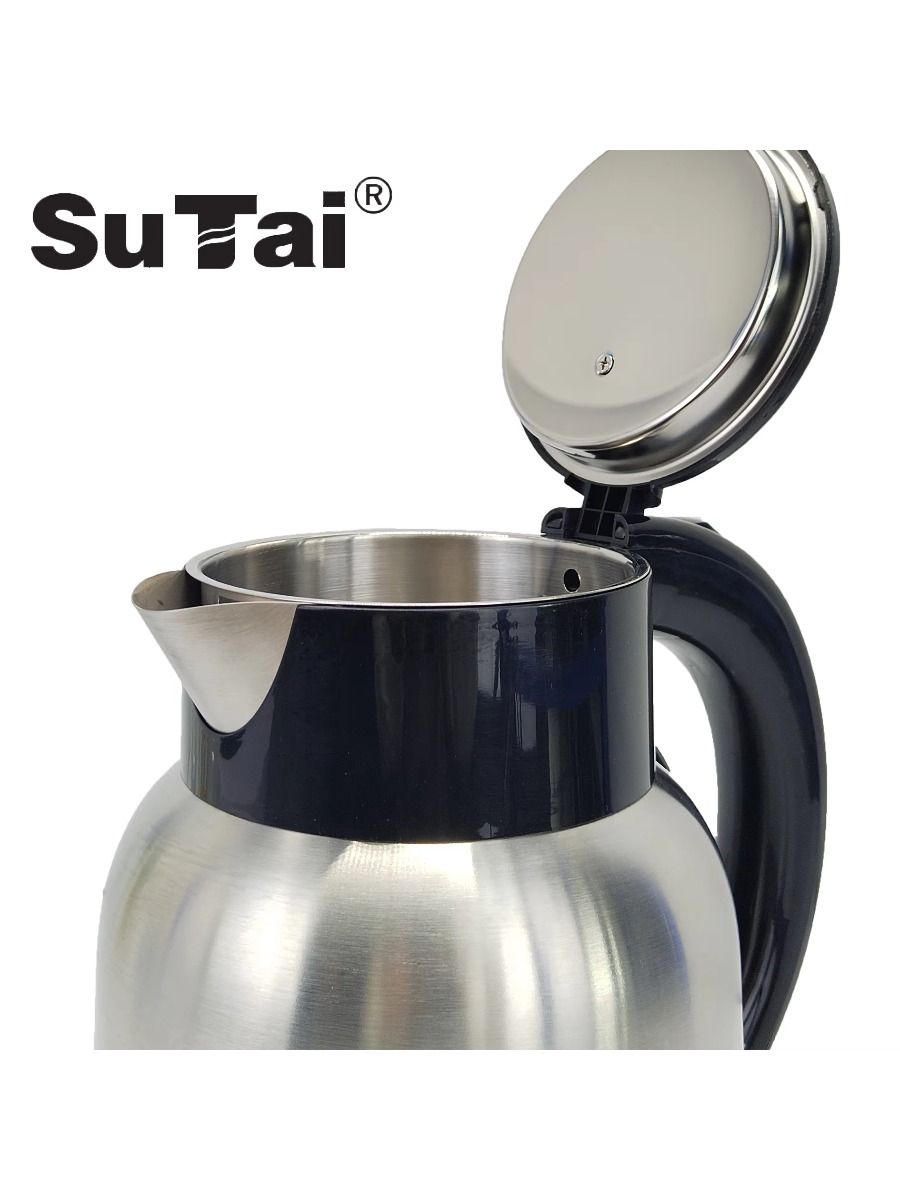 For personal use in small hotels, the large diameter automatically closes the 1.8L electric kettle container.